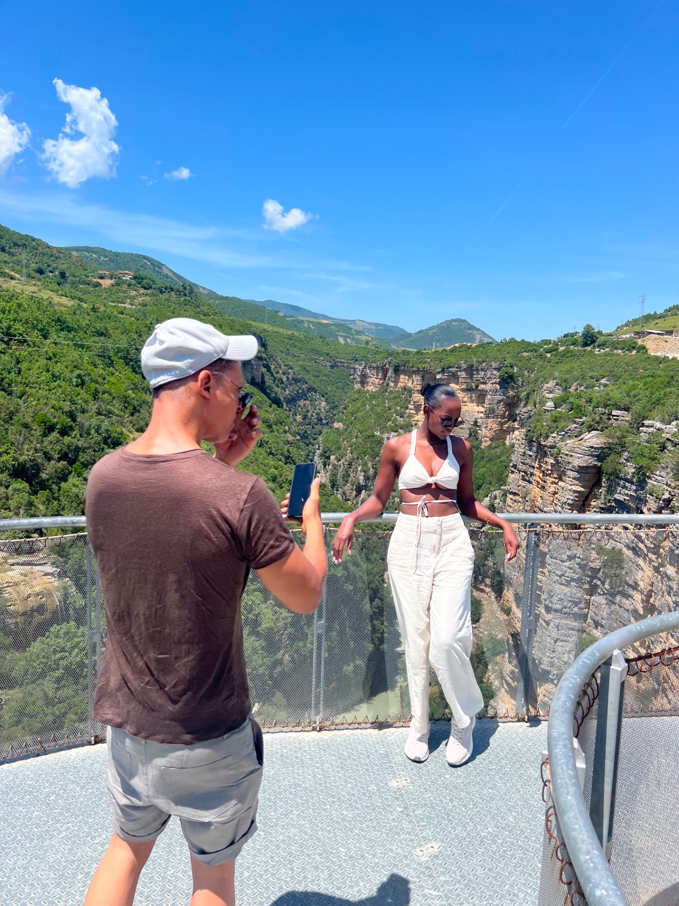 Traveler admiring the Osumi Canyon from a viewpoint